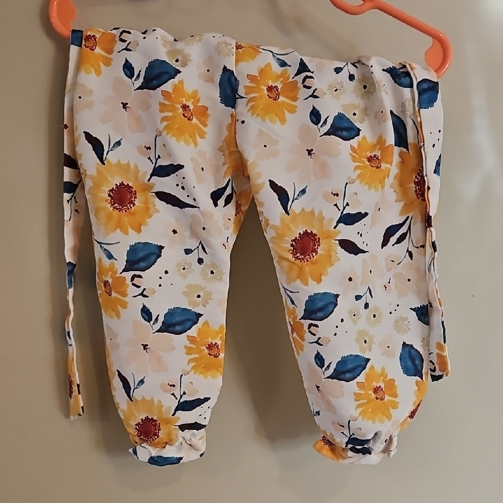Floral Kids Bottoms in Yellow and Blue